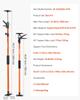 Cabinet Jack Support Pole, 4-Pack, 116-290 cm Steel Telescopic Quick Support Rod, Adjustable 3rd Hand System up to 70 kg Capacity for Installing
