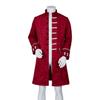 Средневековая готическая стимпанк куртка Винтажная одежда Мужская Однотонная С воротником-стойкой Жаккардовая
