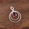 Rhodolite Gemstone Jewelry, Handmade Silver Pendant, 925 Solid Sterling Silver Pendant For Mother's Gift