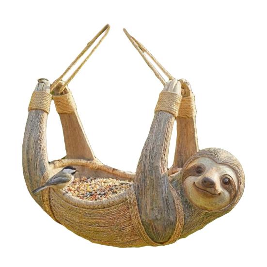 Кормушка для птиц Сасквотч Смола Скульптура Сасквотча Уличная кормушка Скелет Декоративная кормушка для птиц для дерева Двор Садовое искусство Декор