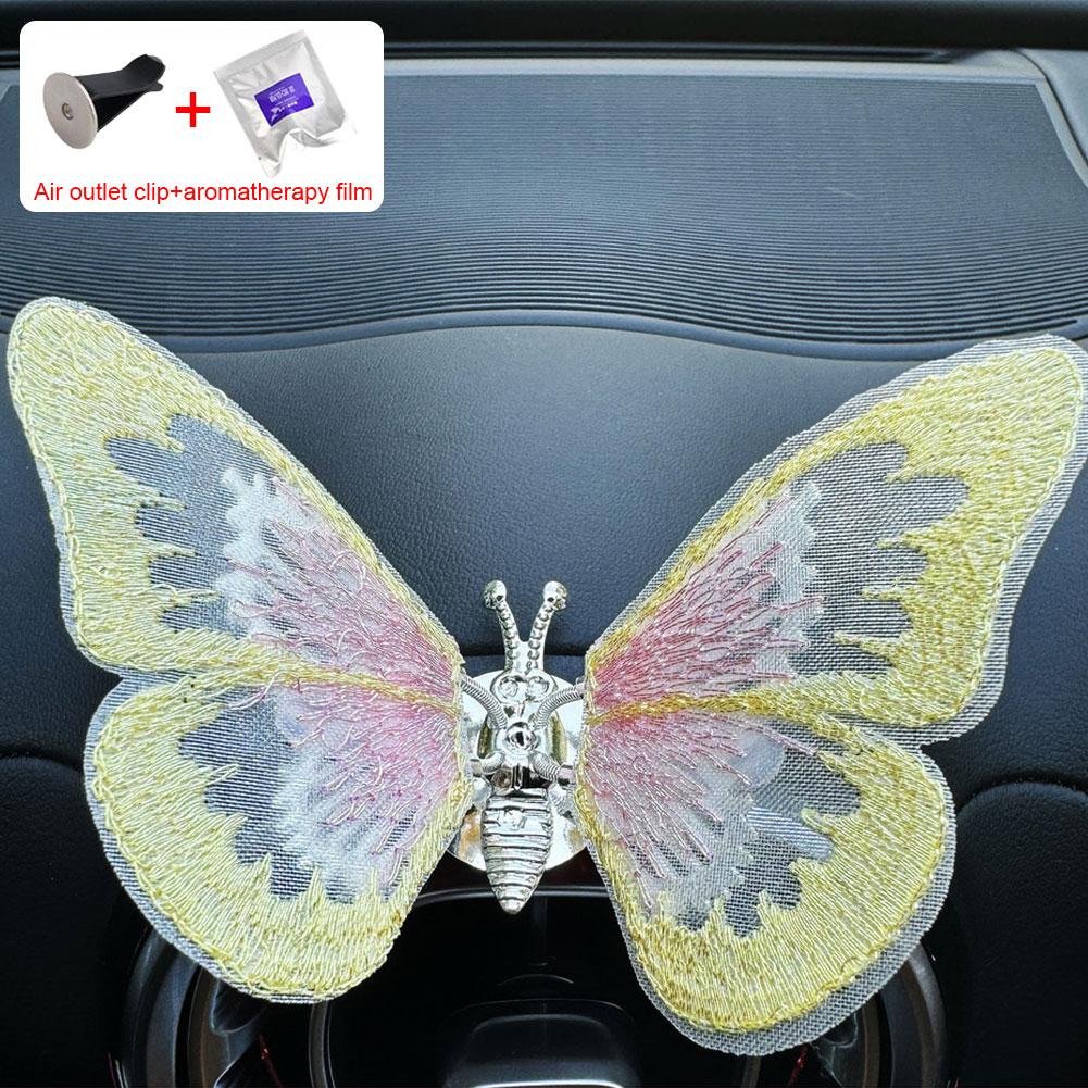 Butterfly Vent Clip Cute Fluttering Butterfly Trinket For Vehicle Center Console Car Refreshing Ornament That Spreads Aroma