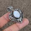 Moonstone Gemstone Handmade 925 Sterling Silver Jewelry Pendant 1.77" KKG-12