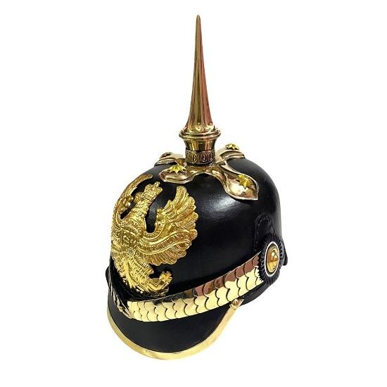 German Pickelhaube Helmet Prussian Leather Helmet Spiked Officer Helmet Hat Best For Gift