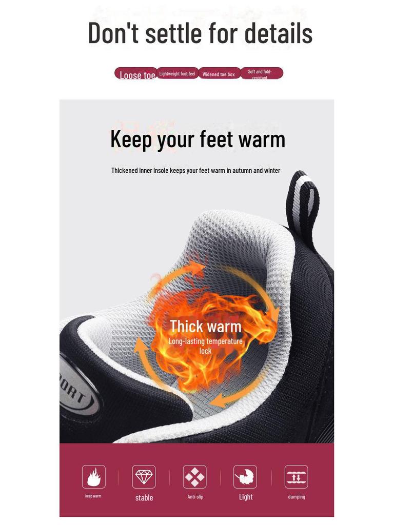 Official Non-Slip Soft Sole Shoes: Comfortable Walking Shoes for Middle-aged and Elderly