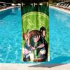 Ben 10 Cartoon Print Beach Towel Design, Soft, Lightweight. for Home Bathroom, Spa, Pool, Yoga, Surfing, Camping, Gift for Family, Friend