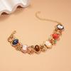 Rhinestone Baroque Bracelet Resin Women's Hand Bracelet Retro Enamel Bangle  Women Girl