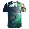 Летние футболки Рубашка для рыбалки Забавные футболки с 3D принтом в виде рыбы Рубашки Топы Футболки