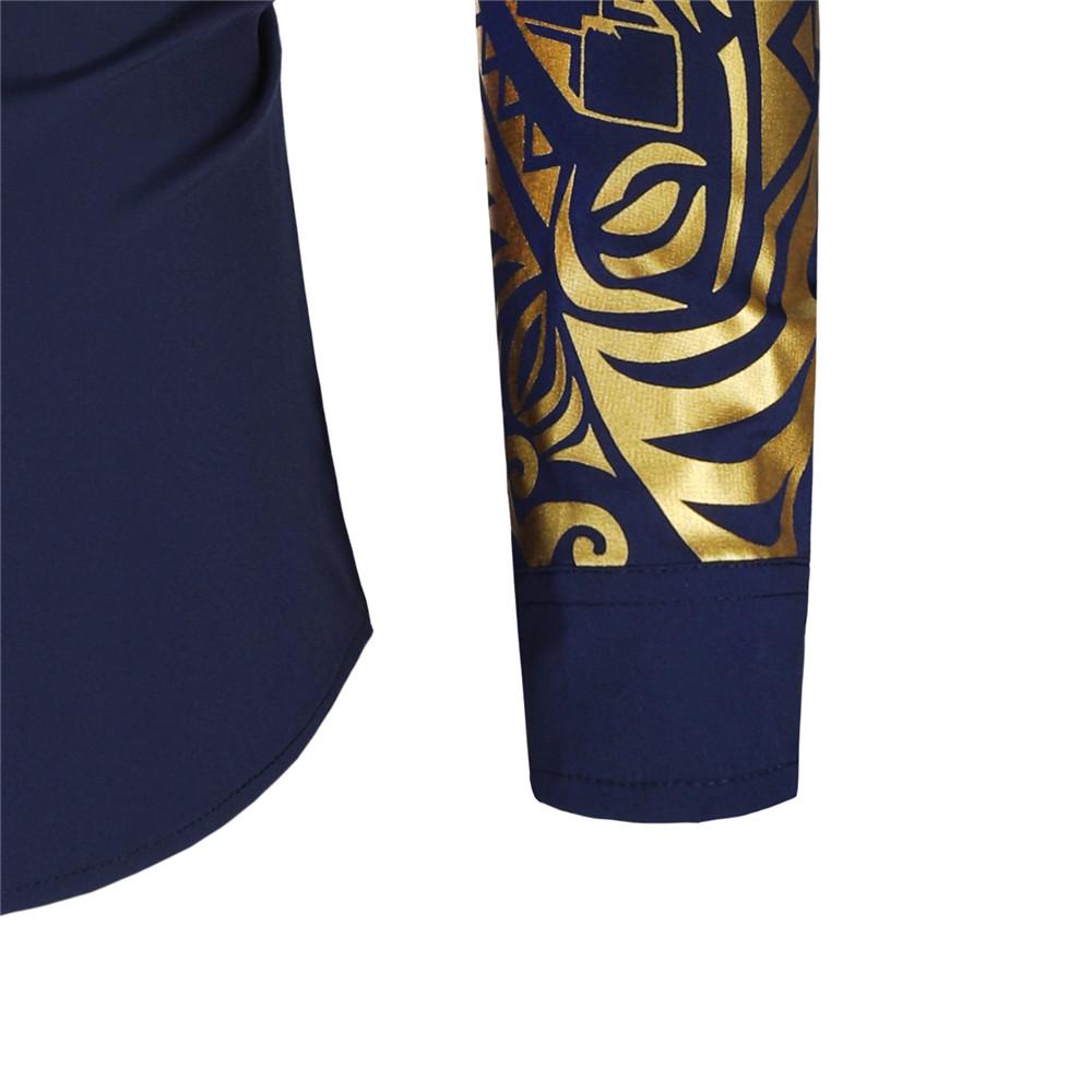 Европейская рубашка приталенного кроя с длинным рукавом: Модный принт 2025, отложной воротник, размеры до 4XL