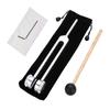 Tuning Fork Set 128hz/528hz Aluminum Alloy Sensory Tuning Fork with Hammer Yoga Meditation Instrument for Healing Chakra Sound Therapy