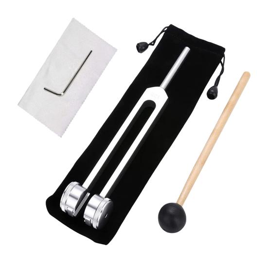 Tuning Fork Set 128hz/528hz Aluminum Alloy Sensory Tuning Fork with Hammer Yoga