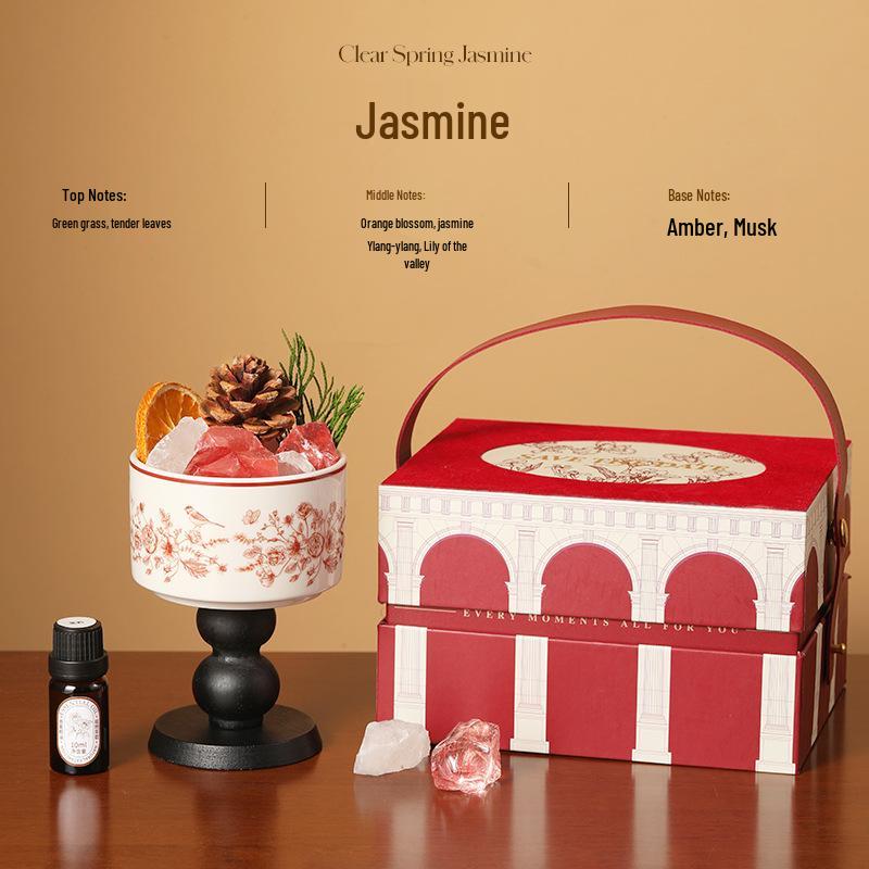 Crystal Stone Flameless Aromatherapy Diffuser: Elegant Ornament & Gift for Girls' Birthday and Engagement Party Favors.