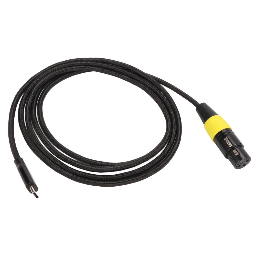 Flexible Type C Male to XLR Female Cable 3 Pin XLR USB C Microphone Cable  For Phone