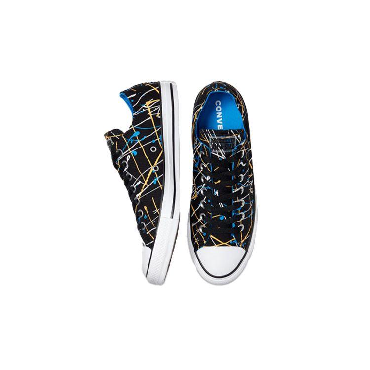 Converse Chuck Taylor All Star Удобные низкие парусиновые кеды Унисекс Черные Желтые 170810C