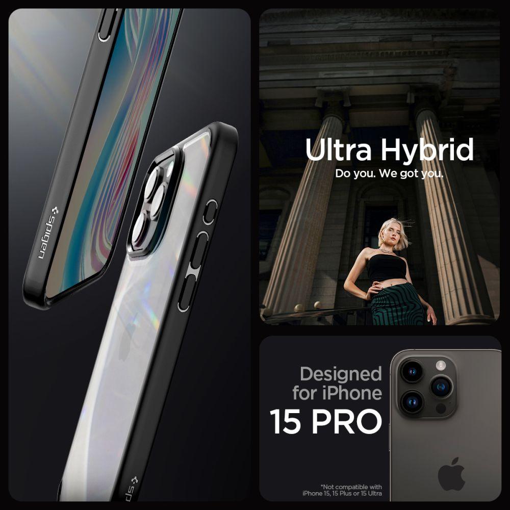 Spigen Ультрагибридный Iphone 15 Pro, матовый черный