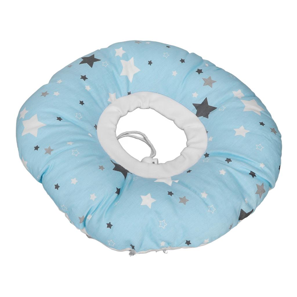 Подушка для пирсинга уха, светло-голубая с узором звезды, подушка для облегчения боли в ухе от давления для спящих на боку