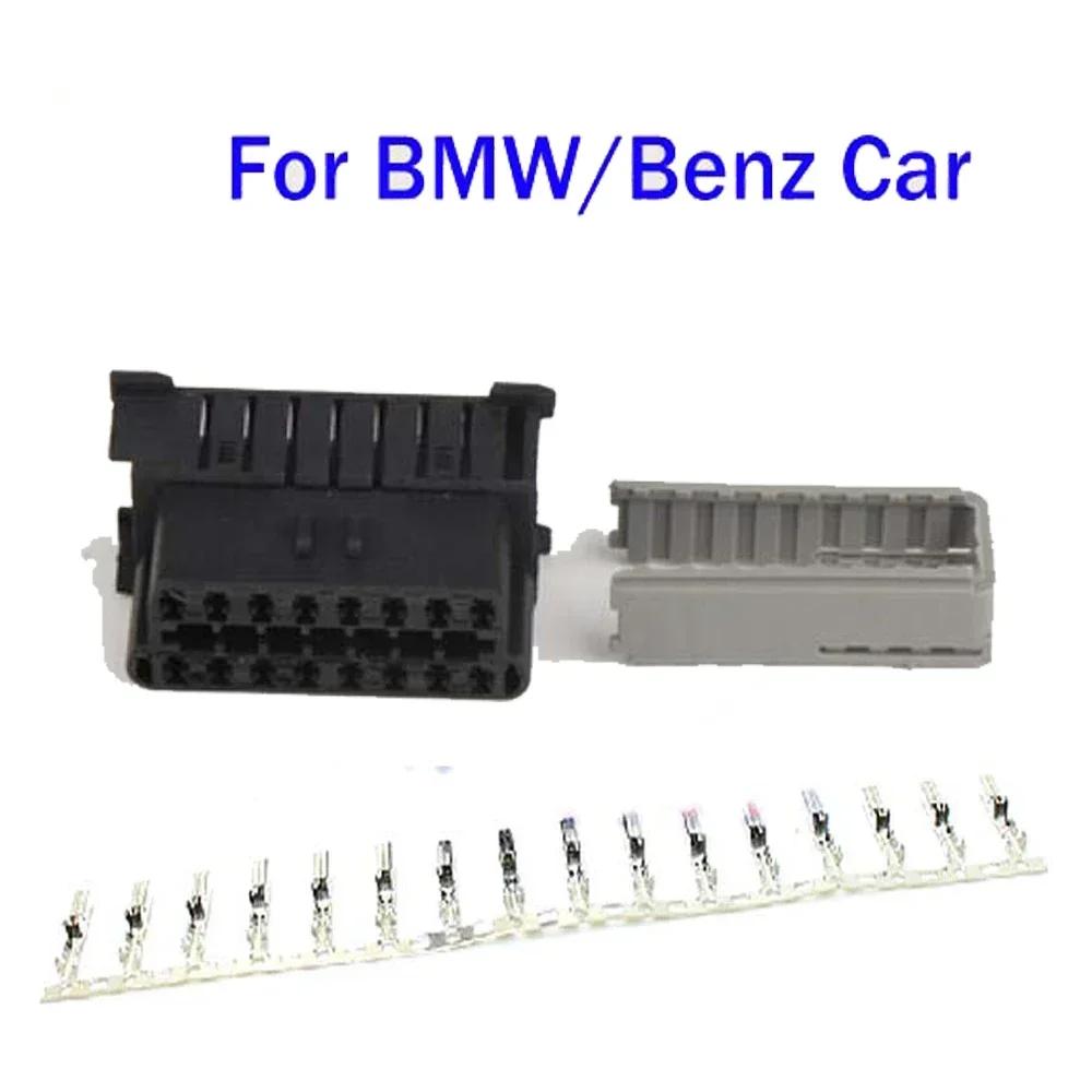 Разъем OBD + Клемма + Вставка Разъем OBD OBD2 Female J1962f Разъем OBD 2 16 PIN с клеммой Подходит для большинства автомобилей
