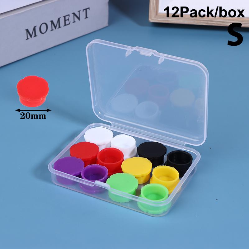 12/16/18Pcs 3/5ML Glass Vials with Protective Vial Caps Leak-Proof Dust-Resistant Lids Cover for Insulin Bottles - Flip Off Caps