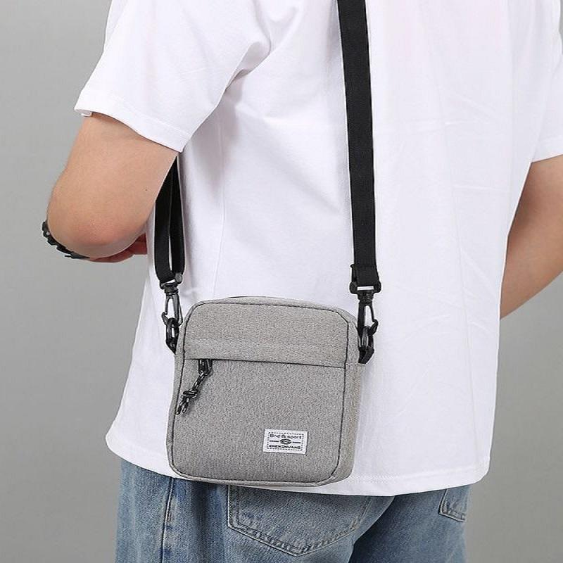 Мужская сумка-портфель, модная сумка на плечо из ткани Оксфорд, мужская повседневная диагональная сумка-кроссовер, модная ручная машина, маленькая квадратная сумка