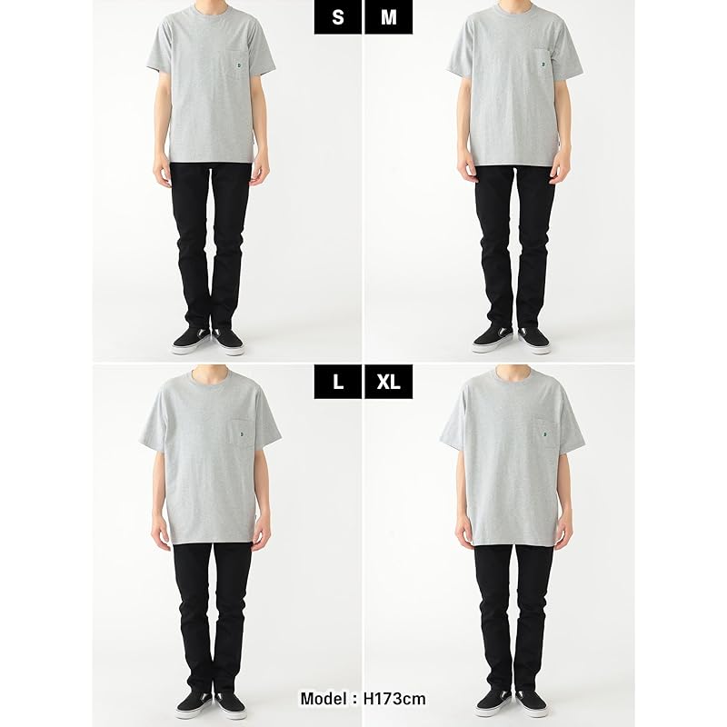 [Beams] S/S TEE B logo pocket T-shirt men's TOP_GREY XL 11041320803