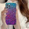 Pink Glitter Transparent  Phone Case For iPhone 15,14,13,12,11,Plus,Pro Max,XS,X,XR,SE,Mini,8,7 Soft Silicone Black Cover