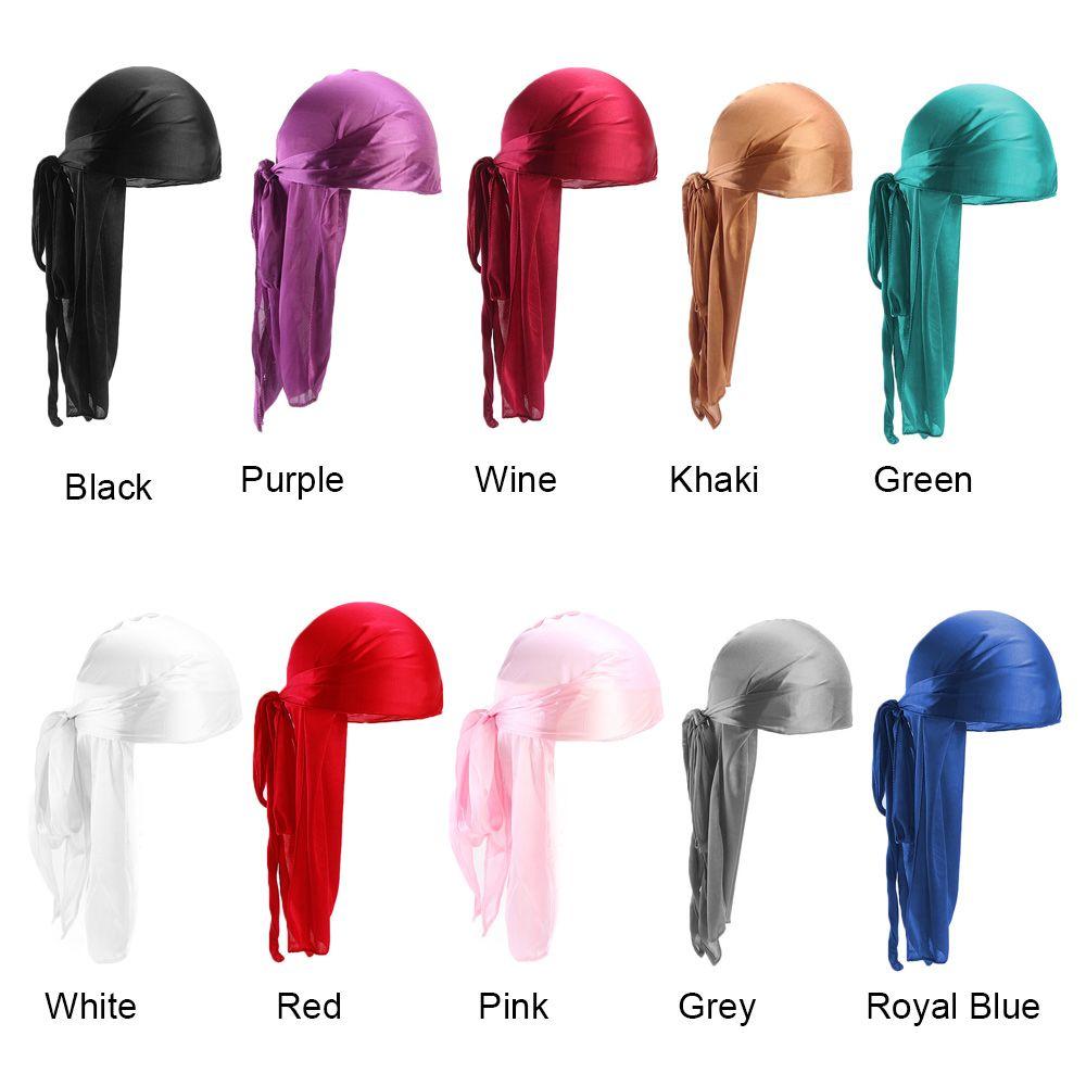 Adjustable Fashion Pre-Tied Cancer Head Scarf Chemo Cap Turban Hijab Bandana Silk Durag Pirate Hat