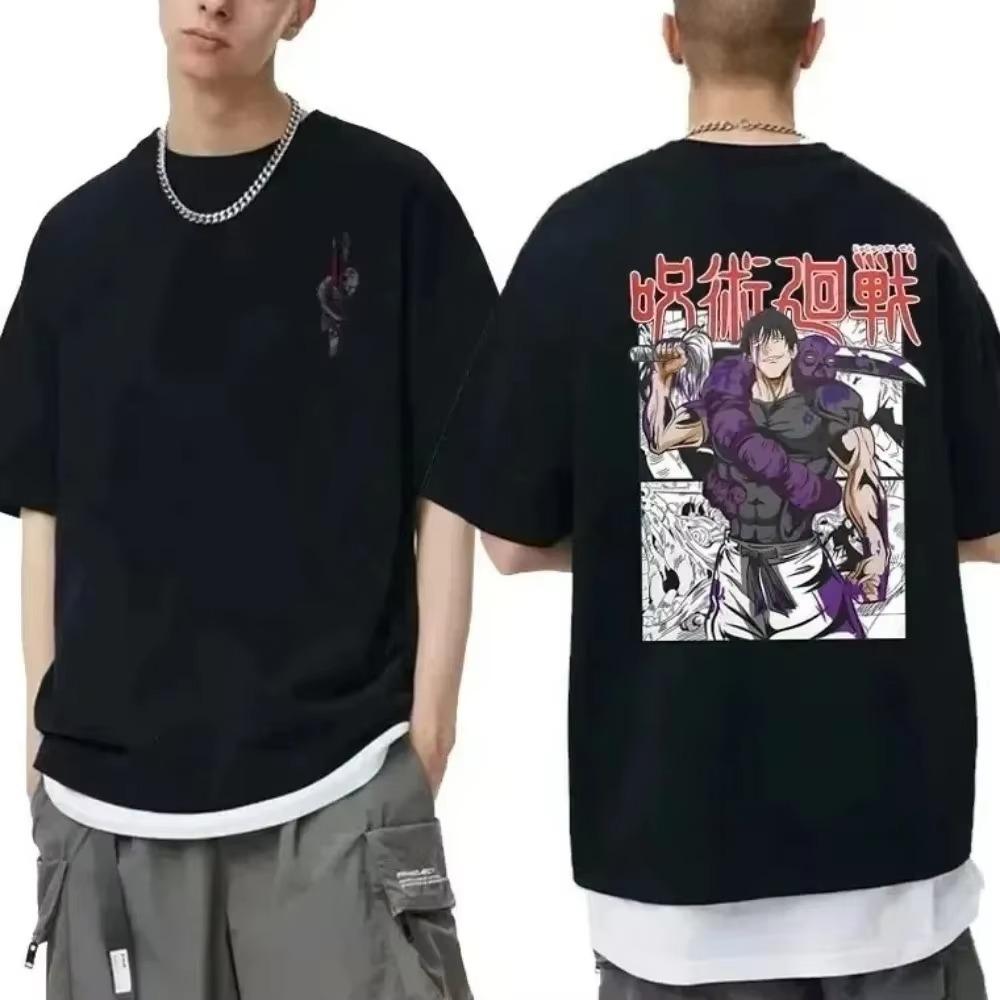 Men Women Japanese Anime Jujutsu Kaisen Fushiguro Toji Graphic T-shirt Fashion Oversized T Shirts Male Manga Fashion Cotton Top
