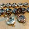 Лот из 12 антикварных латунных кнопочных солнечных часов компас 5,08 см морской подарок подарок ручной работы