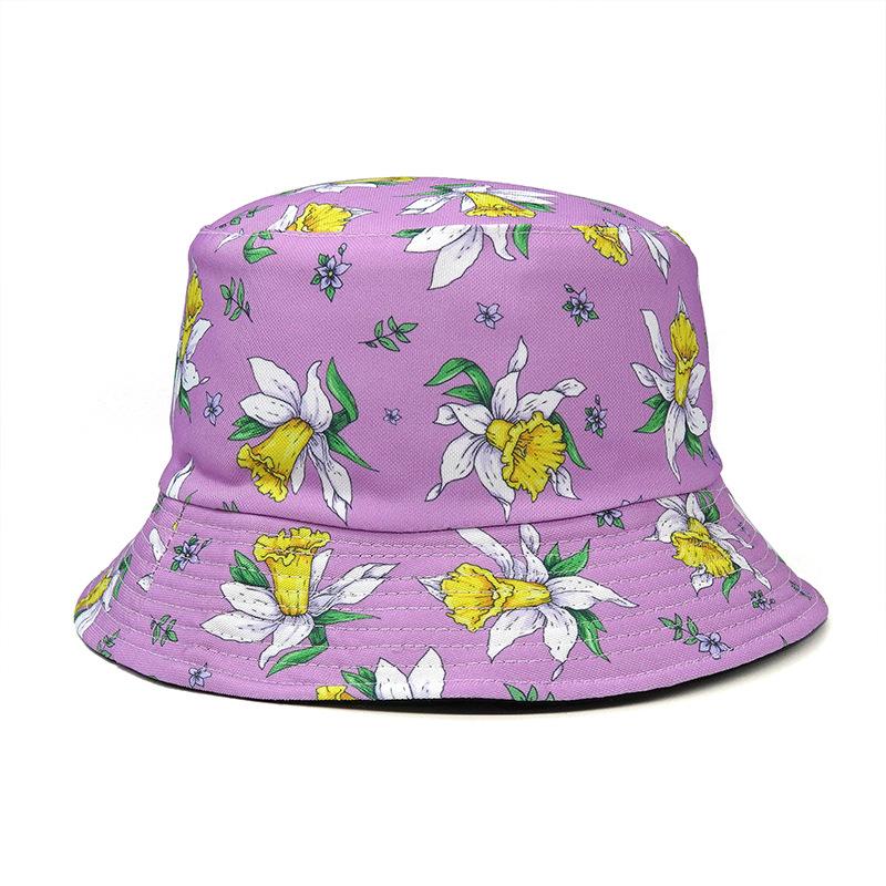 New Arrival Summer Sun Protect Woman Man Unisex Reversible Printed Cactus Bucket Hat