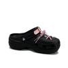 Crocs Classic Platform Clog Butterfly Fashion Dreamy Sweet Personality Love Lock Buckle Casual Academy Hole Shoes Women's Black