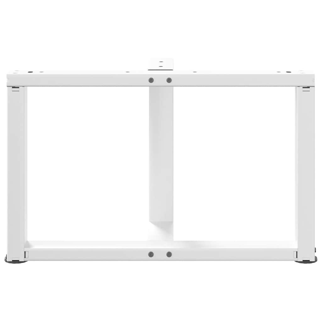 Vidaxl Nogi Do Stolika Kawowego, 2 Pcs., Białe, 60X25X(42-43) Cm, Stal
