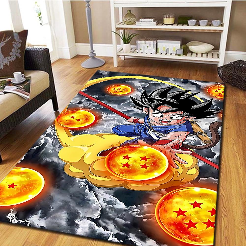 Son Goku Anime Floor Carpet, Digital Printed Movie Rug, Home Decor Mat for Bedroom, Living Room -HYQ29