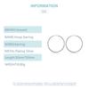 925 Silver 50mm /60mm Big Round Circle Scrub Hoop Earring For Women Fashion Jewelry