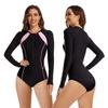 Surfer Clothing One-piece Long-sleeved Sunscreen Women's Swimsuit Wetsuit Fashion Swimsuit