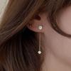 Korean Vintage Simple Zircon Earrings Front And Back Delicate Korean Brincos 2021 Femme Jewelry Hanging Pendientes