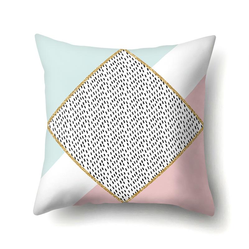Ins Style Abstract Creative Polyester Pillow Case Car Decoration Home Printed Bedside Cushion Cover Pillow Case
