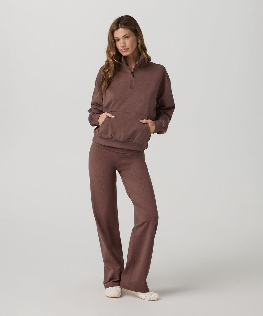 VUORI [Women'S] Granite Foldover Straight Leg_Melange Brown_Vr26130040