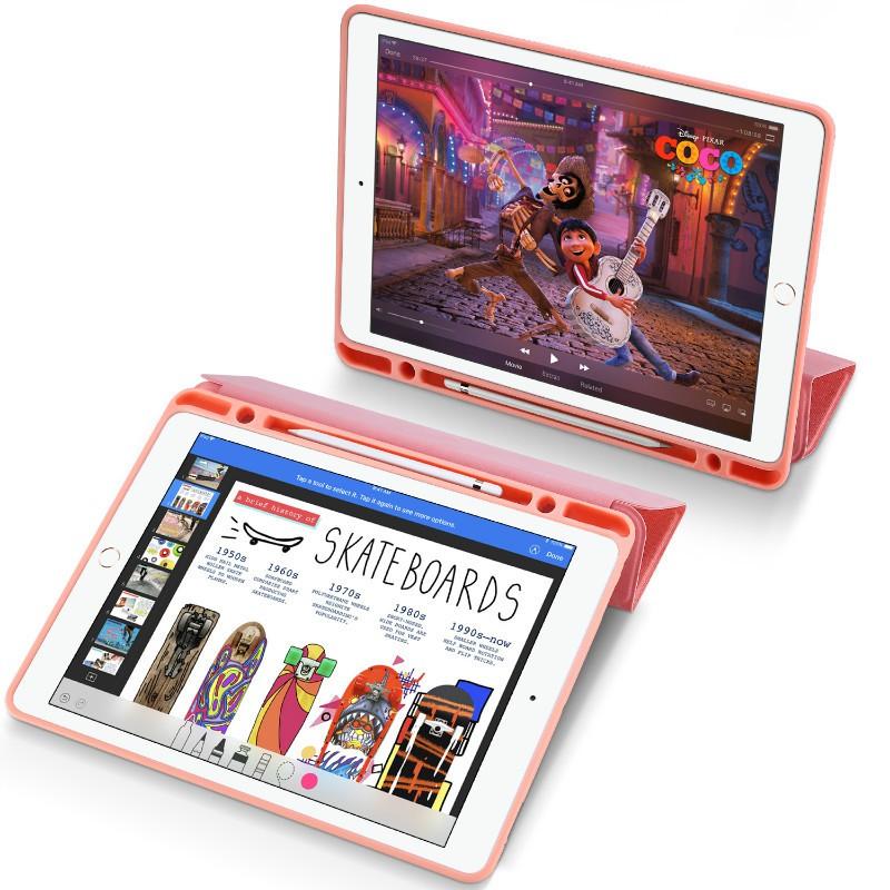 Premium PU Leather Case IPad Pro 12.9 Inch 9.7 With Pencil Slot Auto Sleep/Wake Shockproof Stand Tri-Fold Design