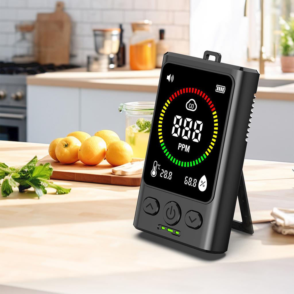 Детектор угарного газа 3 в 1, перезаряжаемый детектор CO с ЖК-дисплеем для дома, путешествий, гостиницы, для помещений
