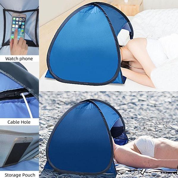 Large Portable Sun Shelter Outdoor Beach Headrest Tent Mini Sunbathing Head Tent Picnic Instant PopUp Canopy Windproof Sun Shade Tents