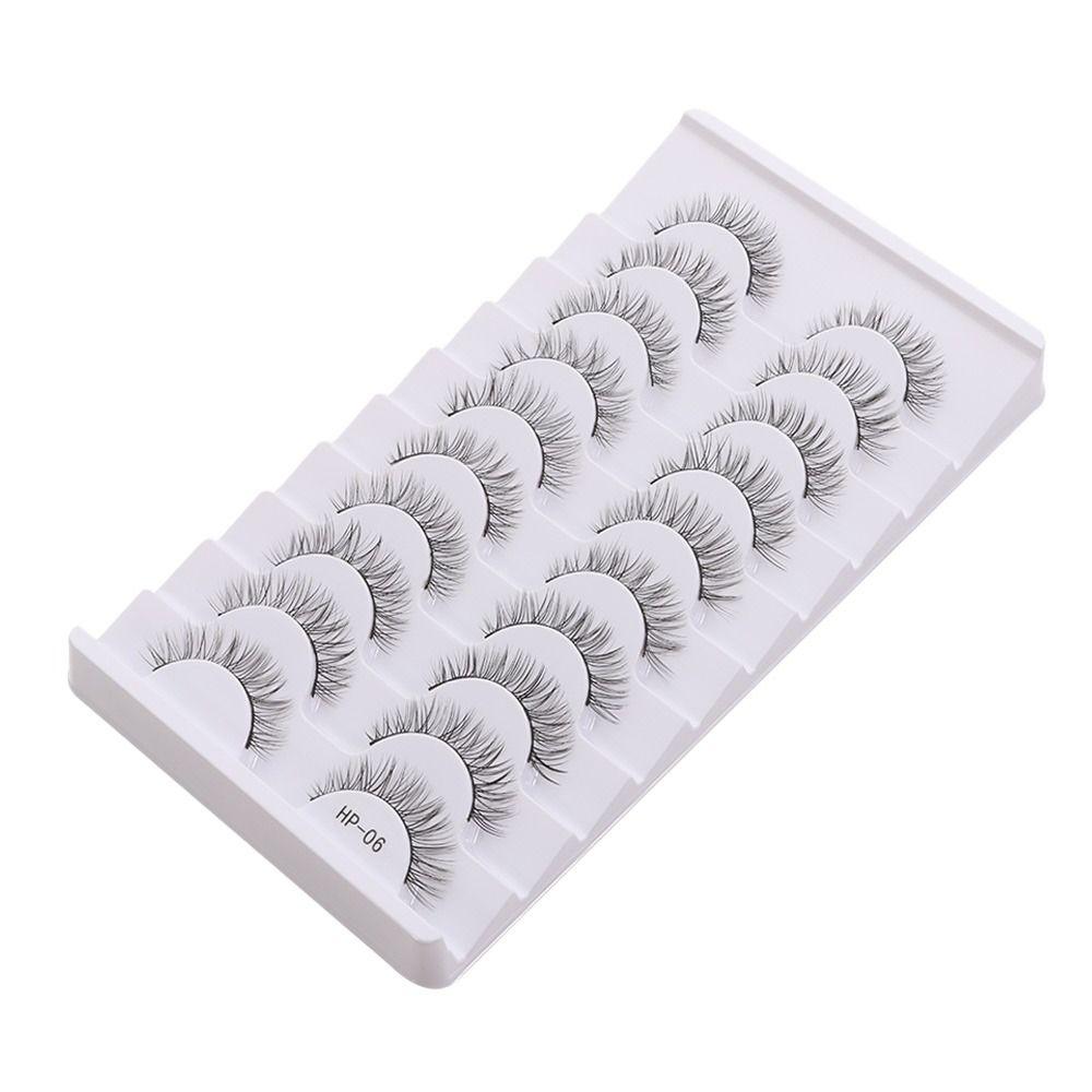 10 Pairs Fluffy False Eyelashes Natural Long Fake Lashes 3D Mink Eyelashes Eyelash Extension