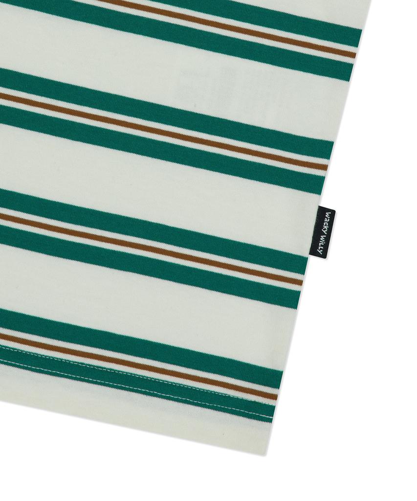 WACKY WILLY Multi-Stripe Short Sleeve T-Shirt Green