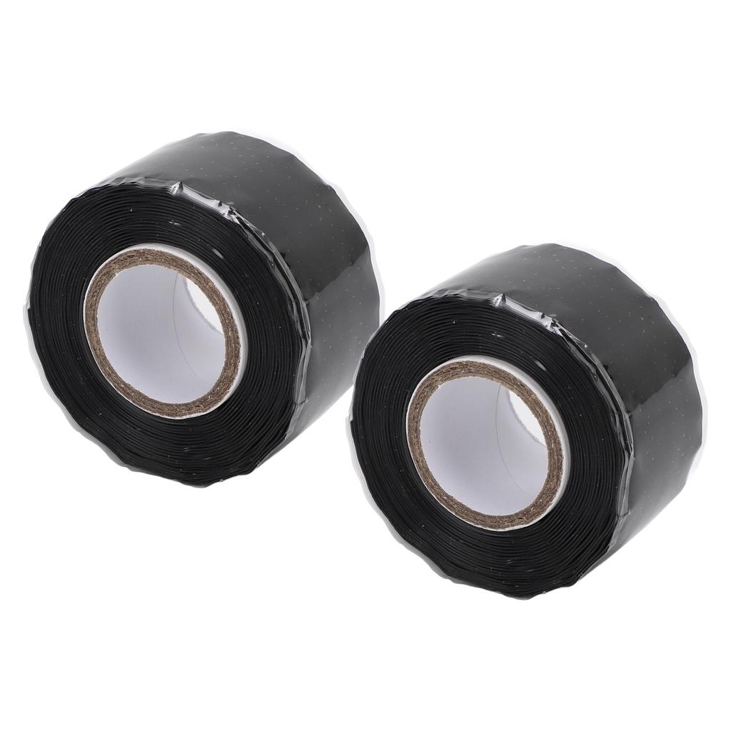 2 шт. Самоклеящаяся лента, не клейкая, 0,98 дюйма X 9,84 фута, водонепроницаемая, черная резиновая, герметичная уплотнительная лента 