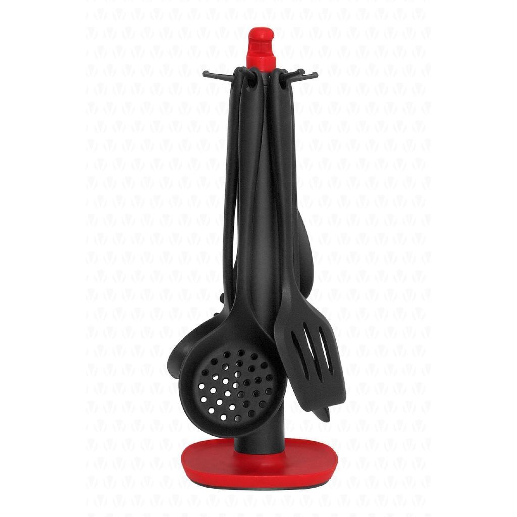 Perclass Vlt1054 Claris 7 Piece Spatula Set With Stand Black