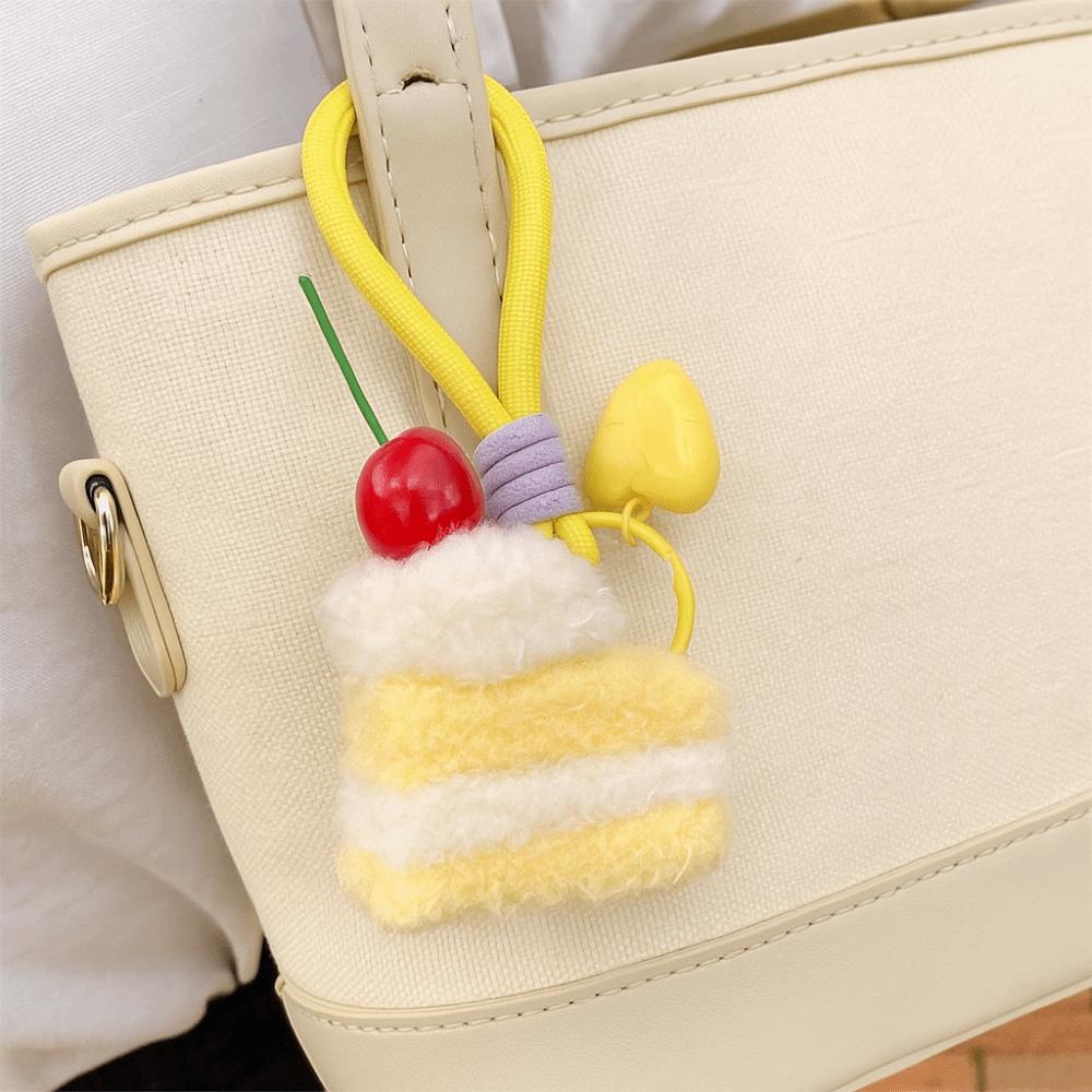 Burger Funny Simulation Food Keychain Sandwich Bag Keyring Soft Cake Plush Pendant  Boys/Girls