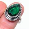 Кольцо из серебра 925 пробы с хромдиопсидом ручной работы, размер 8,5 y4B84