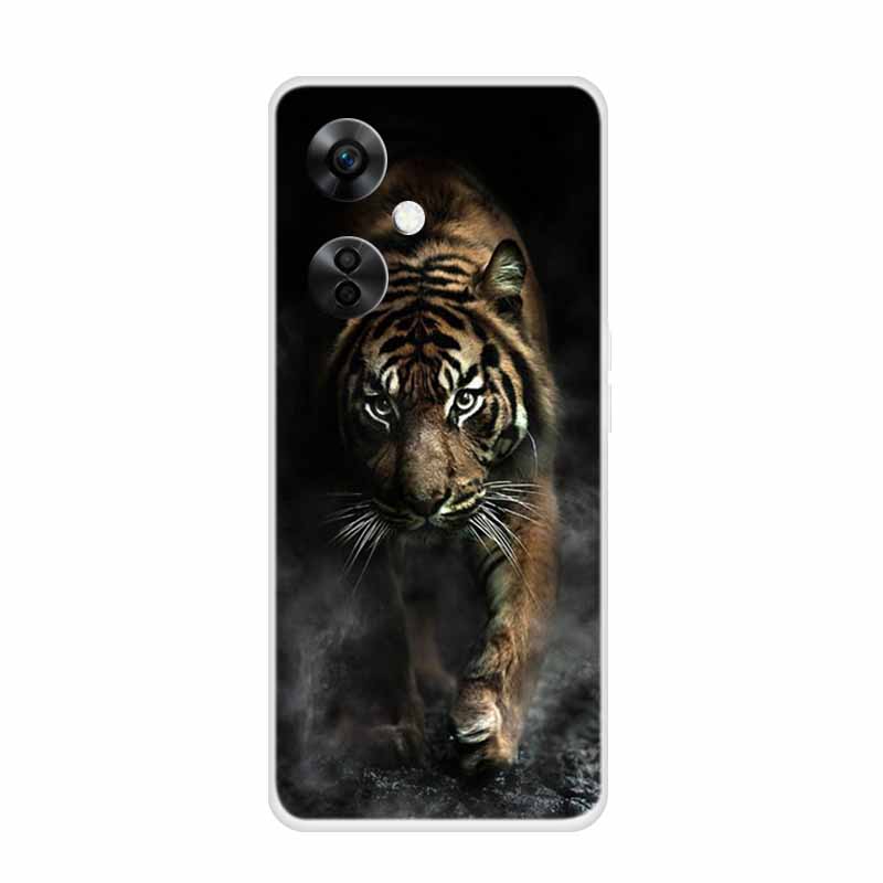 For OnePlus Nord CE 3 Lite 5G Cases Wolf Clear Soft TPU Silicone Phone Cover For One Plus Nord CE 3 5G Case Transparent Etui