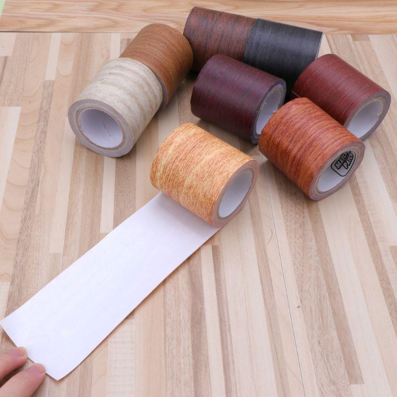5M/Roll Realistic Woodgrain Repair Adhensive Duct Tape 8 Colors For Furniteru
