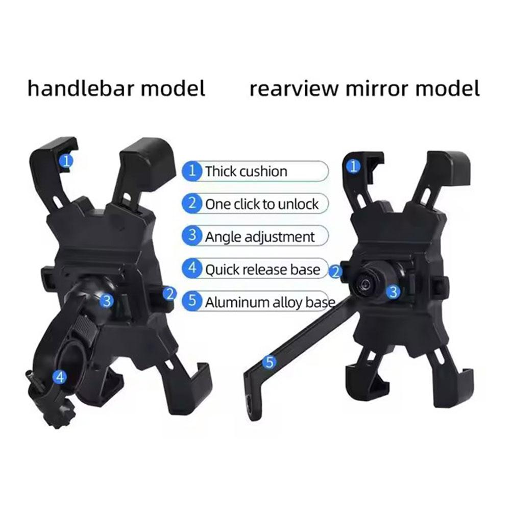 360 Rotation Universal Phone Holder for iPhone Riding MTB Stand Bracket Non-slip Cycling Shockproof Bracket GPS Clip