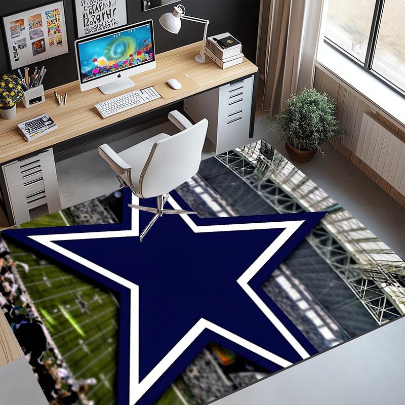 Dallas Cowboys Pattern Rug, Indoor/Outdoor Mat, for Picnic, Gameroom, Bedroom, Office, Living Room, Home Decor Carpet, Birthday Gift