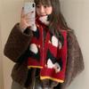 Ladies' Design Sense Cute Little Penguin Scarf Women'S Winter New Versatile Wool Knitted Scarf Gift